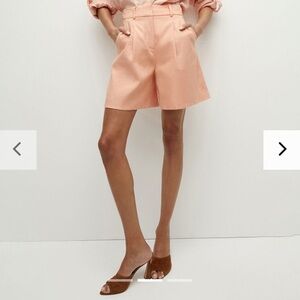 VERONICA BEARD Women’s 12 Noemi Stretch-Linen Short Peach CP25